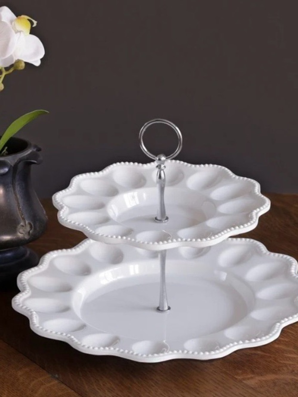 NWT VIDA Alegria Two-Tiered Egg Server